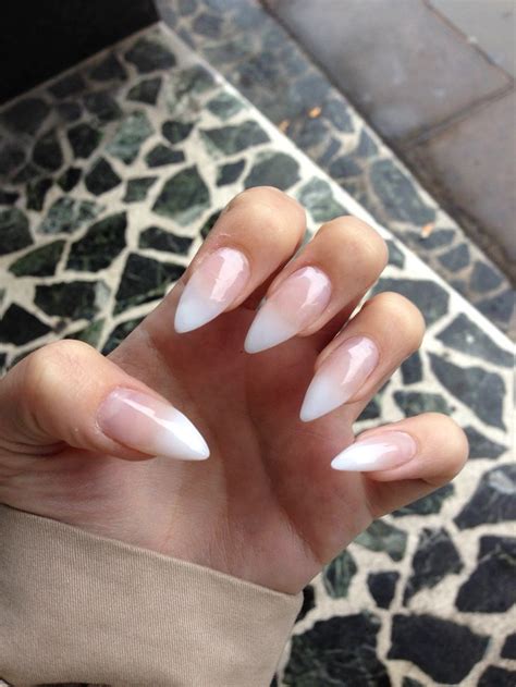 Almond natural classy french manicure. 13 best images about Faded french nails on Pinterest ...