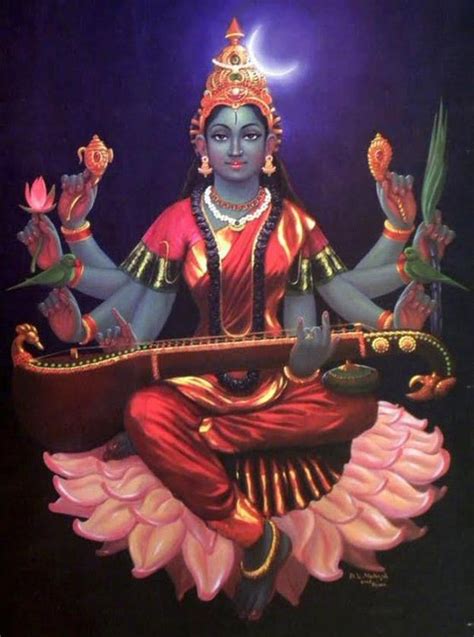 12 Amazing Pictures Of Goddess Lalitha Parameswari Set2 Saraswati