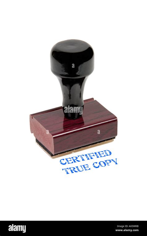 Certified True Copy Rubber Stamp Stock Photo Alamy