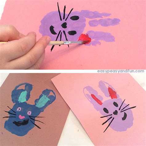 Bunny Handprint Art Ôn Thi Hsg