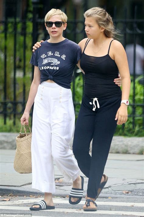 michelle williams and daughter matilda cuddle up on walk in new york daily mail online