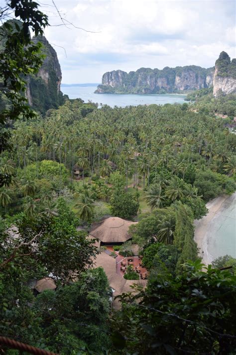 Thailand Railay Beach Hut Cave Hike Viewpoint Lagoon And Sunset