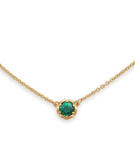 James Avery 14K Gold May Cherished Birthstone Lab Created Emerald