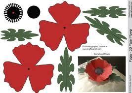 paper poppies template google search paper flowers pinterest poppy template google