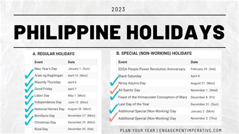 Philippine Holidays 2023 Engagement Imperative
