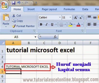Cara Mengubah Huruf Kecil Menjadi Besar Di Excel Gini Caranya