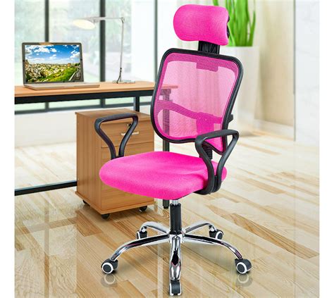 advanced high back deluxe ergonomic office chair pink