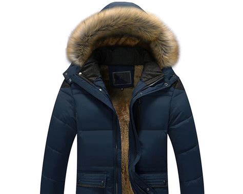 Fur Hooded Winter Jacket For Men Ths