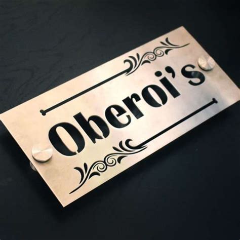 Stainless Steel 304 Lasercut Name Plate Customized Nameplates For