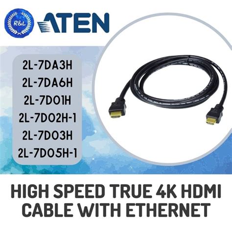Aten High Speed True 4k Hdmi Cable With Ethernet 2l 7da3h 2l 7da6h