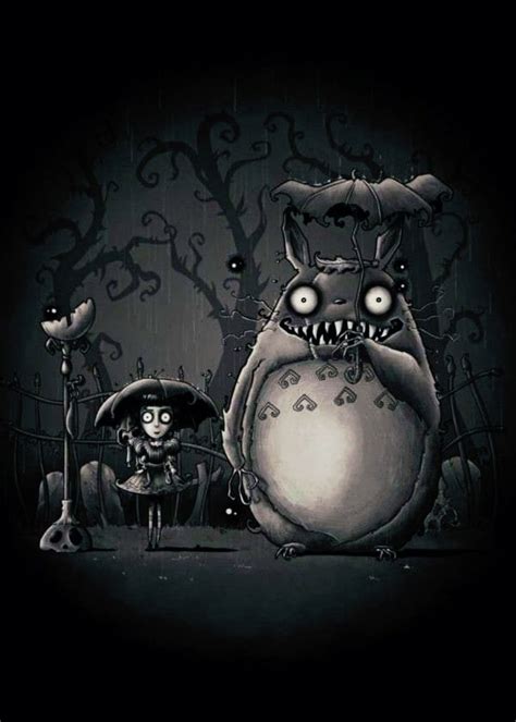 Totoro Creepy Art Poster Prints Ghibli Art