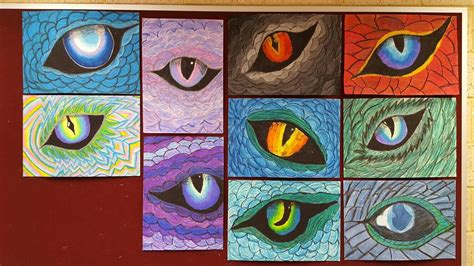 The pigment melanin, which is present in this membrane, forms the color of the eyes. Year 6 dragon eyes | Dragon artwork, Dragon eye drawing, Art lessons