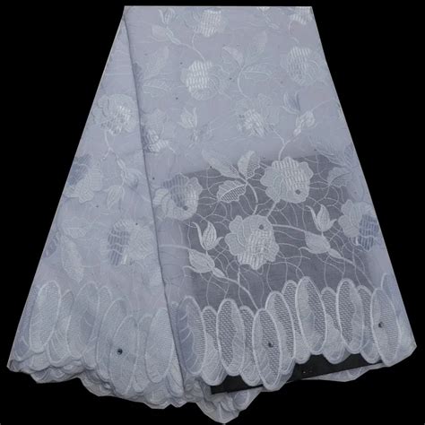 Free Shipping 5yards Pc High Quality Pure White Swiss Voile Lace