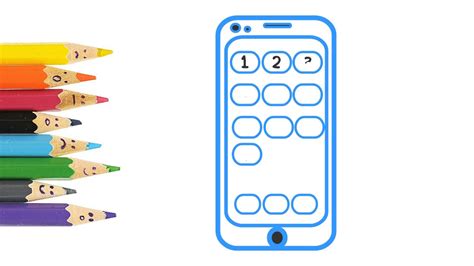 how to draw Iphone .| coloriage iphone - YouTube