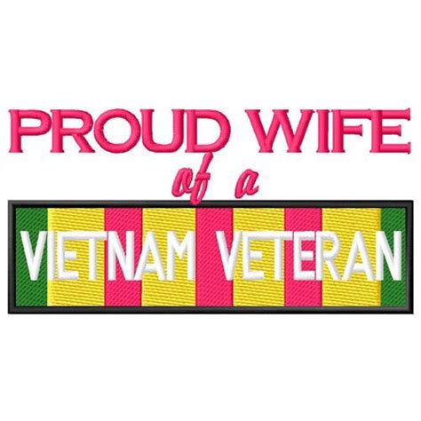 Proud Wife Vietnam Veteran 2 Sizes Products Swak Embroidery