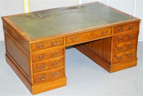 The cheapest offer starts at £30. Yew Double Sided Twin Pedestal Partner Desk Drawers Both ...