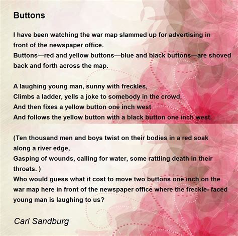 Buttons Poem By Carl Sandburg Poem Hunter