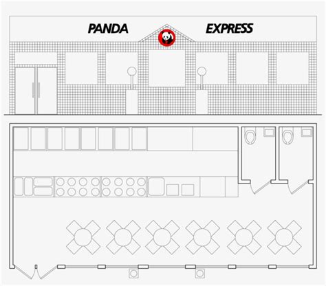 Panda Express Template The Autocad Plan Of A Panda Transparent Png