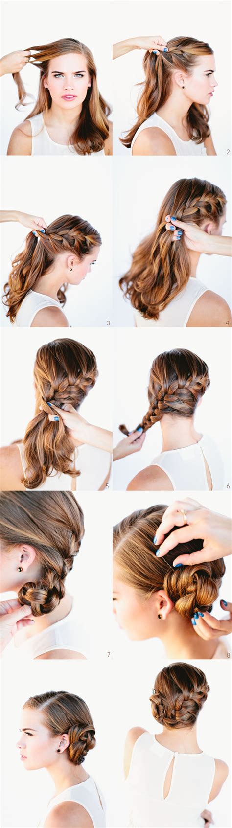 Wedding updos for long hair can really give you a modern look that many women desire. French Braid Bun Hair Tutorial - Once Wed