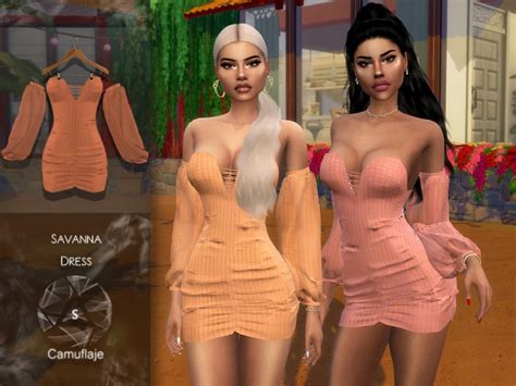 Savanna Dress By Camuflaje At Tsr Sims 4 Updates