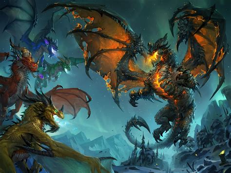 World Of Warcraft Dragon Mythology Screenshot Fictional Character Geological Phenomenon Hd