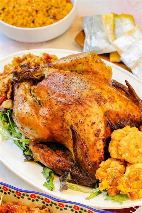 Pavochon | Puerto Rican Turkey | Recipe | Turkey recipes ... When i tried to cook this as an adult, the garlic pieces turned green.