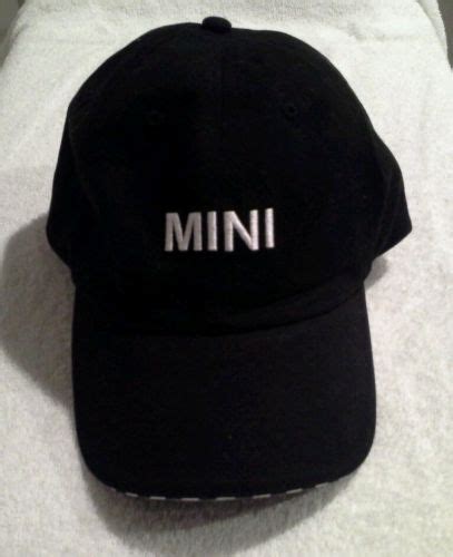 Buy Mini Cooper Checkered Cap Hat Black Adjustable Size Cotton New In