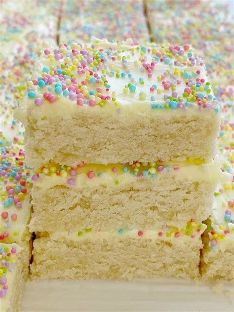 Sugar Cookie Bars Made In A 9x13 Pan That Are Soft Sweet And Topped