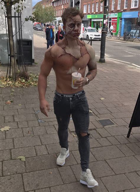 X Factor S Sam Callahan Strips For Terrifying Zombie Make Over Daily Star