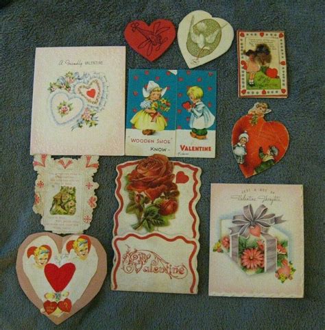 Valentines Day 1930s Vintage Cards Antique Valentines Love Friends