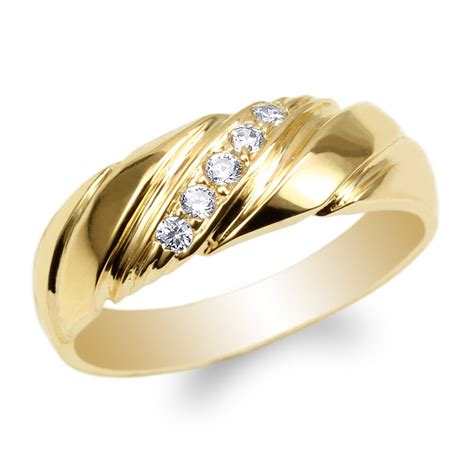 As one of the most sought after jewelry, giving you the best wedding rings for your budget is our priority. Womens Yellow Gold Plated Round CZ Luxury Wedding Band ...