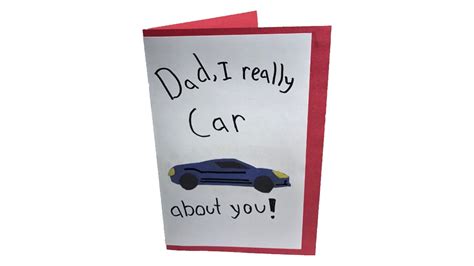 How To Create A Car Fathers Day Pun Card Tutorial Youtube