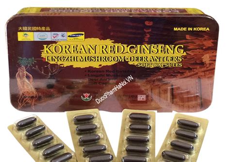 Hồng sâm 6 tuổi + nhung + linh chi. Đạm hồng sâm nhung hươu linh chi Lingzhi Mushroom Hàn Quốc