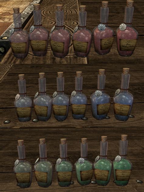 Port Of Pretty Animated Potions Small Bottles Edition At Skyrim