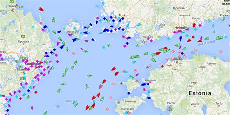 What data is transmitted to marine traffic? 2: Screenshot from the openly available site marinetraffic ...