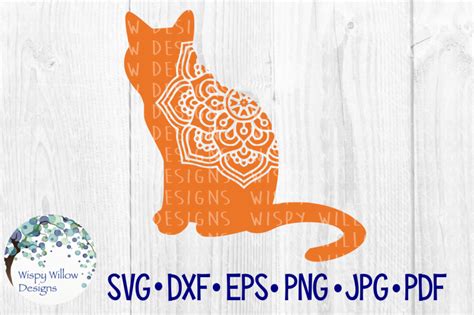 Free Cat Mandala, Kitten Animal Cut File Crafter File ...