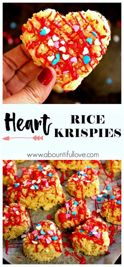 Heart Rice Krispies Rice Krispie Treats Valentines Day Food
