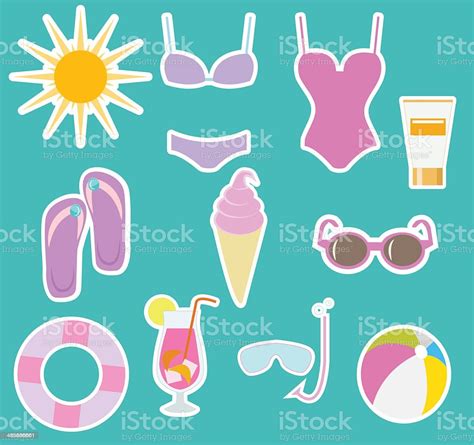 Beach Set Stock Illustration Download Image Now Fashion Doll Vector Adult Istock