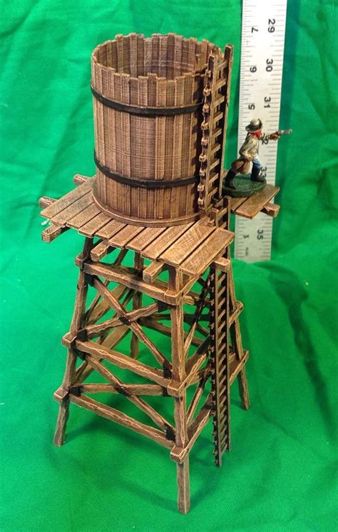 Water Tower 28mm 85 Inches Tall Handprinted Etsy Model Trains