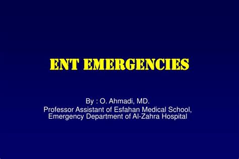 Ppt Ent Emergencies Powerpoint Presentation Free Download Id3006724