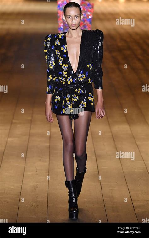 Model Binx Walton Walks On The Runway During The Saint Laurent Fashion Show During Paris Fashion