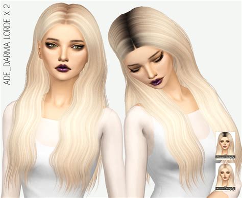 Sims Hairs Miss Paraply Ade Darma Lorde Hair Retextured