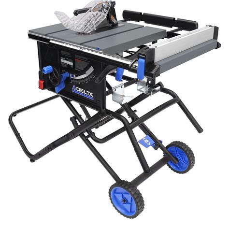 I physically square the fence against the blade and riving knife and lock it down. Delta 36-6020 10" Portable Table Saw with Stand Review