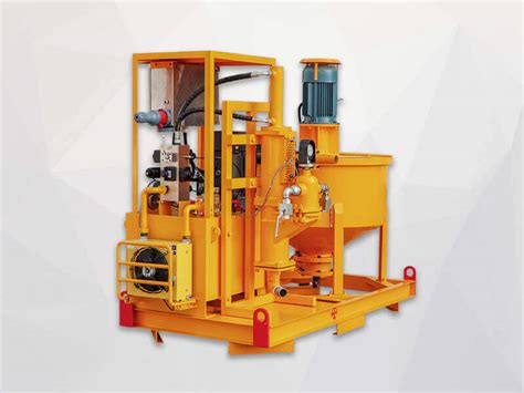 Mix the tile grout by hand or with a paddle bit run at slow speed (air bubbles from fast mixing will weaker the mix). grout mixing and injection plant
