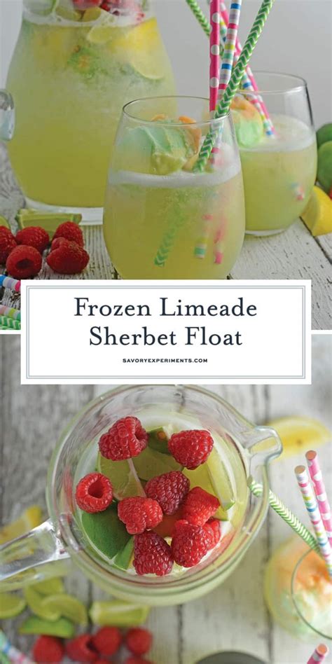 Frozen Limeade Sherbet Floats Easy Limeade Recipe
