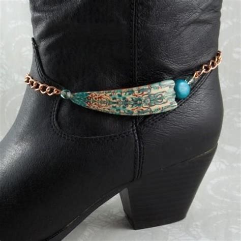 Inspirations Boot Bracelet Turquoise And Copper Boot Bracelet