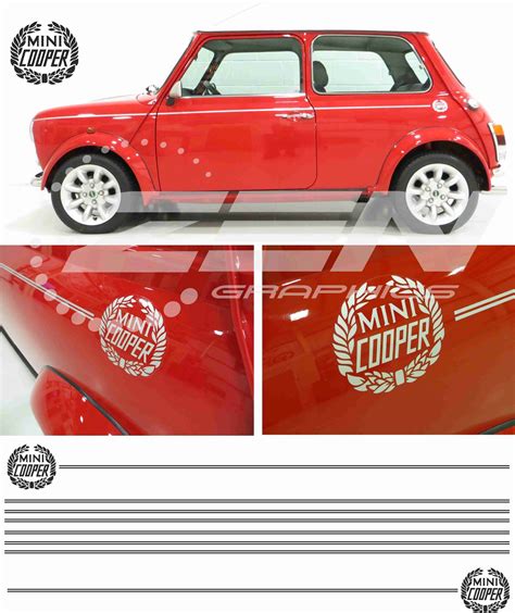 Zen Graphics Classic Mini Cooper Replacement Side Decals And Pin Stripes