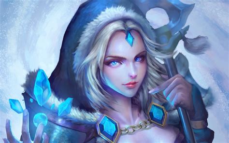 Crystal maiden is a hero from dota 2. Crystal Maiden (DotA 2) Windows 10 Theme - themepack.me