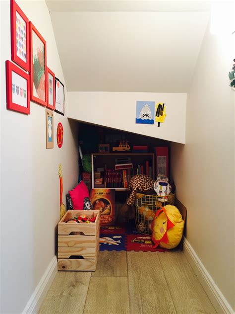We made a under stair space for the little one. | Home decor, Under stairs, Kids room