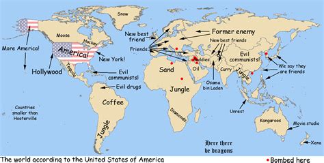 Map of the Week: The World According to the United States of America | Mappenstance.